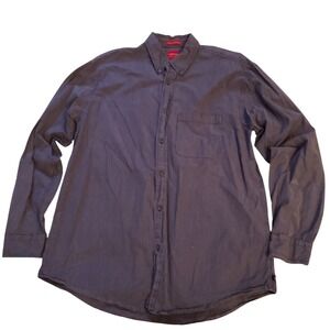 Arrow Vintage Cottons Mens Medium Purple Grid Button Down Shirt Long Sleeve‎ M